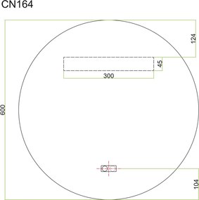 Mereo Mereo, okrúhle LED zrkadlo, priemer 60 cm, LED osvetlenie, rám z brúsenej ocele, MER-CN164S
