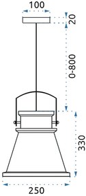 Dekorstudio Stropná lampa Asti C