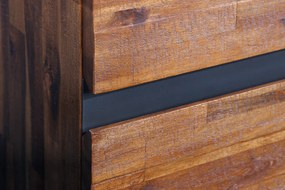 Komoda Genesis 170 cm – masívne akáciové drevo, hnedý odtieň