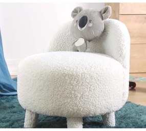 Detské kreslo PIXI, priemer 46 cm, biele
