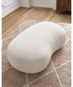 Biela podnožka z textílie bouclé Saint-Germain – Bobochic Paris