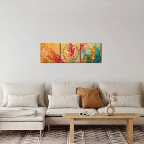 Obraz - Maľba poľa (s hodinami) (90x30 cm)