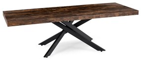Stôl AGORDO 160–240 cm Dub Rustikál/Čierny