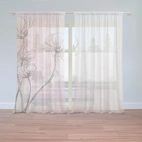 Sablio Záclony Ružový akvarel: 2ks 150x250cm