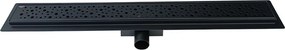 BPS-koupelny Sprchový odtokový žľab DL01 WAVE G5 HYD-2671 50 cm, čierny