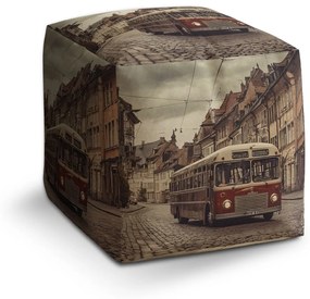 Sablio Taburet Cube Historický autobus: 40x40x40 cm