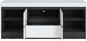 TV skrinka Campania 161 cm, biela/antracit