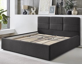 Posteľ Domango 140x200 cm, antracitovo šedá látka