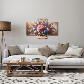 Obraz - Stôl plný kvetov (90x60 cm)