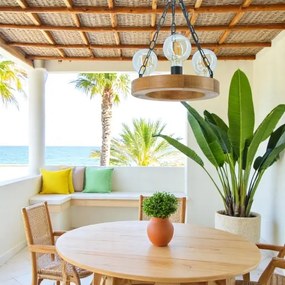 Luster na reťazi IOS 3xE27/60W/230V pr. 30 cm buk