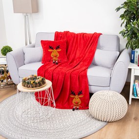 4Home Vianočná deka Happy Reindeer, 150 x 200 cm