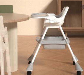 Praktická detská stolička na kŕmenie 3v1 ružová