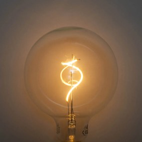 Sada 5 stmievateľných LED žiaroviek E27 so špirálovým vláknom G125 4W 270 lm 2200K