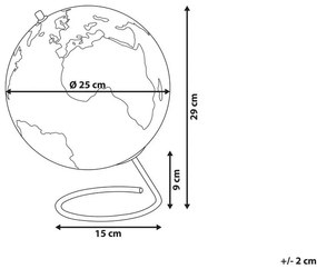 Glóbus 29 cm CARUTO (žltá). Vlastná spoľahlivá doprava až k Vám domov. 1023332