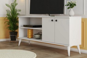 Elegantný TV stolík EVEREST 138 cm, MDF, biely