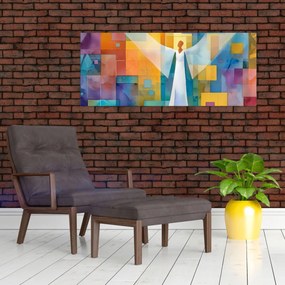 Obraz - Geometrický anjel (120x50 cm)