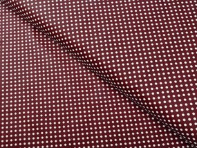 Biante Detské bavlnené posteľné obliečky do postieľky Sandra SA-339 Biele bodky na tmavo červenom Do postieľky 90x140 a 40x60 cm