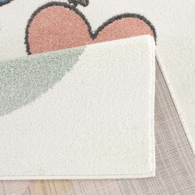 DomTextilu Dievčenský krémový koberec dievčatko s balónmi 41826-197173