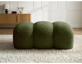 Zelená podnožka z textílie buklé Hippolyte – Bobochic Paris