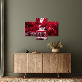 Obraz - Indonézske vodopády v červenej (90x60 cm)