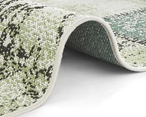 NORTHRUGS - Hanse Home koberce Kusový koberec Beach 103846 Green / Cream / Black – na von aj na doma - 160x230 cm