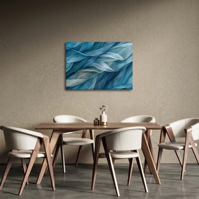 Obraz - Modrobiele vlnky (70x50 cm)
