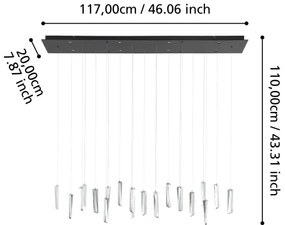 Eglo 390211 - LED Stmievateľný luster na lanku SARDENARA 8xLED/4,2W/230V 3000K