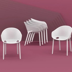 SKY PRO záhradná stolička white