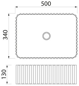 Sapho - Umývadlo na dosku PICOBELLO 50x34 cm keramika/biela