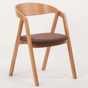 Stima dubová stolička GURU s čalúneným sedadlom Vyberte látku ->: CARABU marrone pelle 135