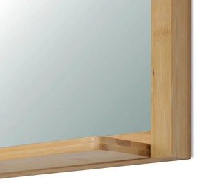 Nástenné zrkadlo B043 NAT, bambus, M