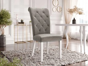 Čalúnená jedálenská stolička Piewik, Dostupné poťahy: Magic Velvet 2209, Farby nožičiek: čierna