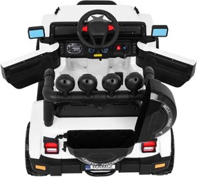 Ramiz Detské terénne auto Full Time 4WD Biele + 4x4 + Diaľkové ovládanie + LED audio + Úložný priestor