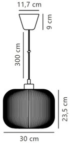 Nordlux - Luster na lanku MILFORD 1xE27/40W/230V pr. 30 cm