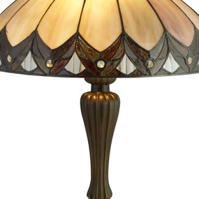 Stolová lampa Pearl v štýle Tiffany, výška 56 cm