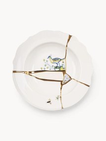 Porcelánový hlboký tanier Kintsugi