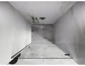 Mexen, Mexen Lunar-B Otočné pravé sprchové dvere 75 cm, transparentné, brúsený nikel - 832-075-000-97-00-P