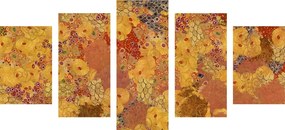 5-dielny obraz abstrakcia podľa G. Klimta