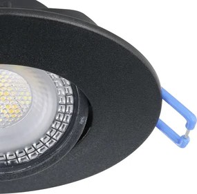 Eglo 300191 - SADA 7xLED zapustených svietidiel GEDREZ LED/4,9W/230V pr. 9 cm čierna