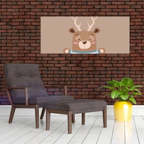 Obraz - Jeleň v pruhovanom tričku (120x50 cm)