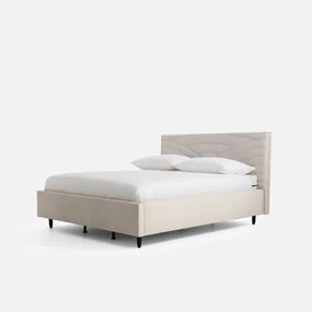 Krémová čalúnená posteľ LAURA ALTO 180 x 200 cm
