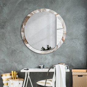 Okrúhle zrkadlo s potlačou Jasný mramor fi 90 cm