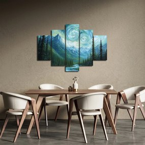 Obraz - Krajina s nádychom Van Gogha (150x105 cm)