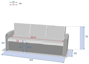 DEOKORK Ratanová lavica pre 3 osoby SANTORINI (hnedá)