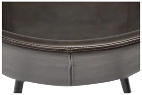 Sivá jedálenská stolička z imitácie kože DAN–FORM Denmark Hype