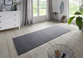 BT Carpet, Kusový koberec Bouclé 104435 Anthracite, 67x200, šedá, chodba / predsieň