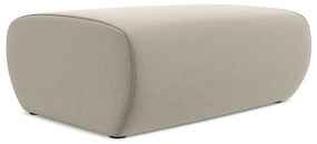 Béžová zamatová podnožka Kapua – Makamii