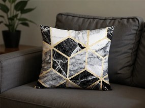 Bavlnená obliečka na vankúš ATHENA POLY 45x45 cm, čierna