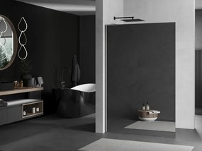 Mexen Kioto L, sprchová zástena Walk-In 100 x 200 cm, 8mm sklo vzor zrkadlo, grafitový profil, 800-100-103-66-50