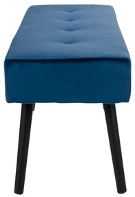 Modrá Zamatová lavica Skiby 35 × 100 × 44 cm HOUSE NORDIC